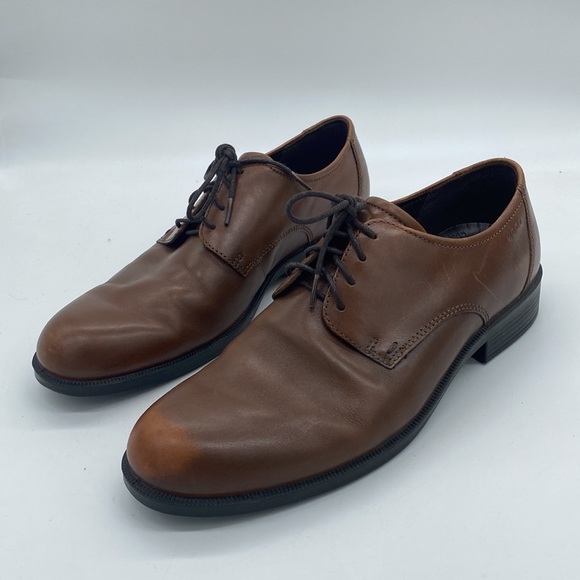 Ecco Dress Shoes Oxfords Derbys Brown Mens Size 43 9 9.5 - Picture 5 of 14